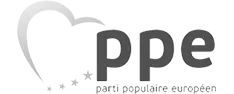 Le groupe PPE du Parlement Européen, accompagné par AODB Logo PPE