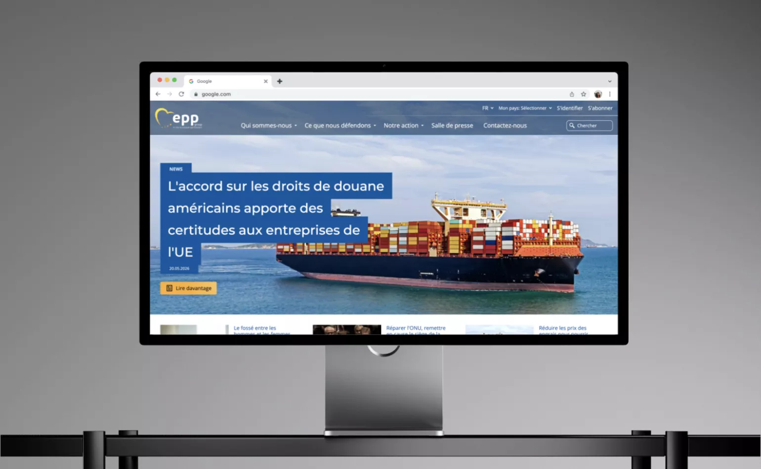 Plateforme web Drupal Headless du groupe parlementaire PPE à l'Union Européenne, développée par l'agence AODB.