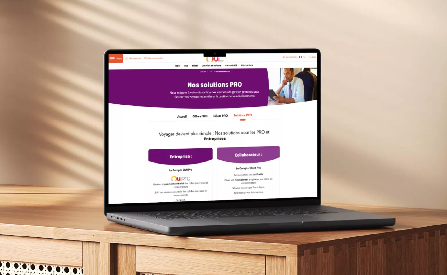 Aperçu de la plateforme e-commerce Drupal et React de Oui.sncf, auditée et développée sur mesure par l'agence AODB.