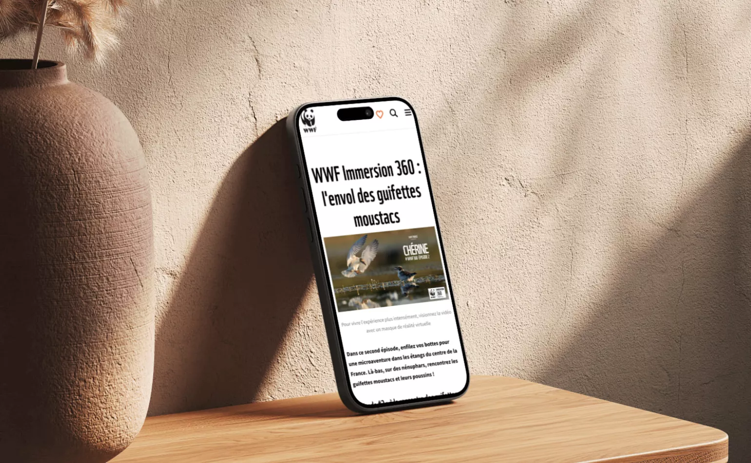 Version mobile responsive de l'intranet Drupal de WWF, optimisée pour l'expérience utilisateur par AODB.