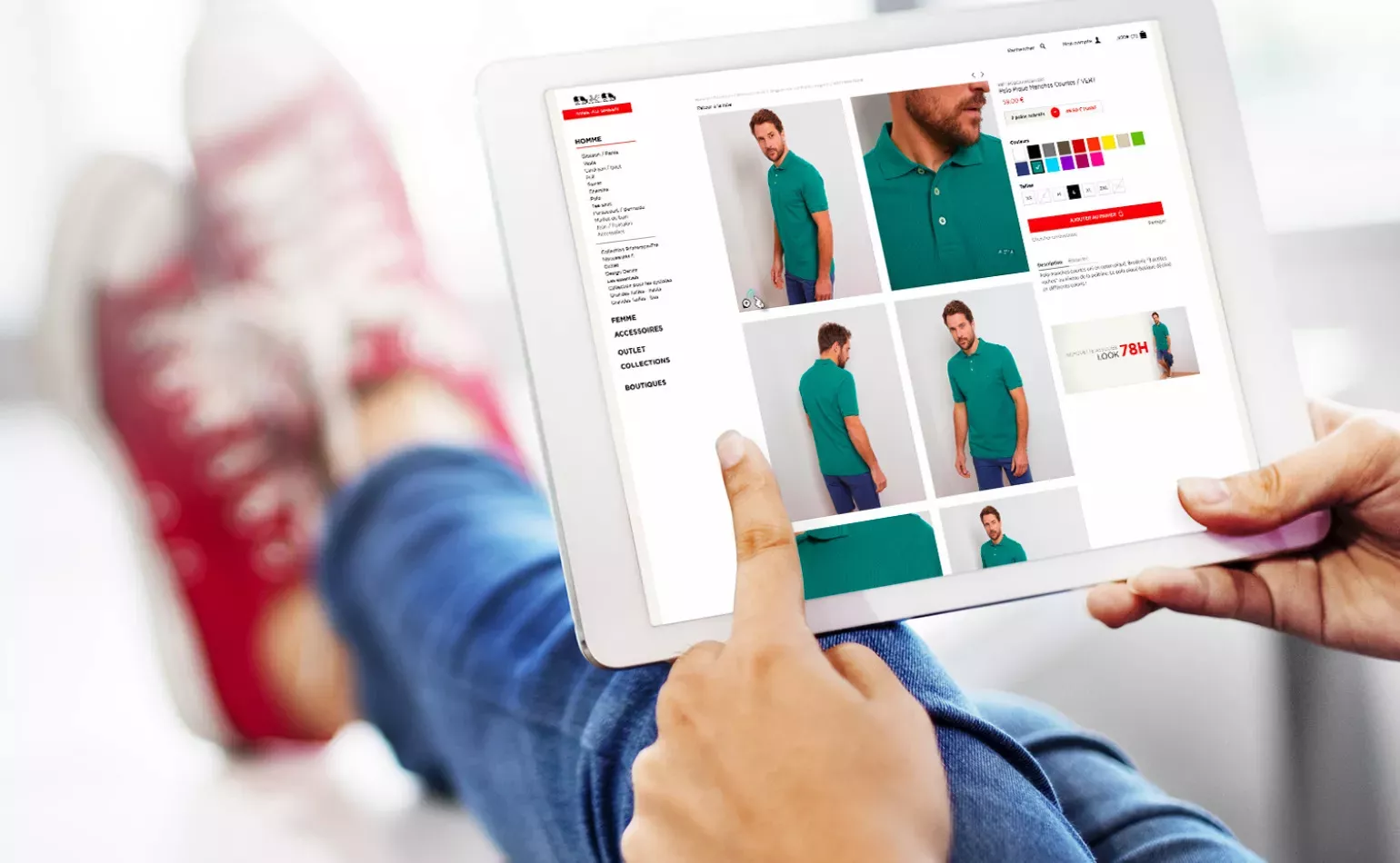 Version mobile responsive de la boutique en ligne de Mise au Green, optimisée pour faire connaître la marque et valoriser son image sur le web par AODB.