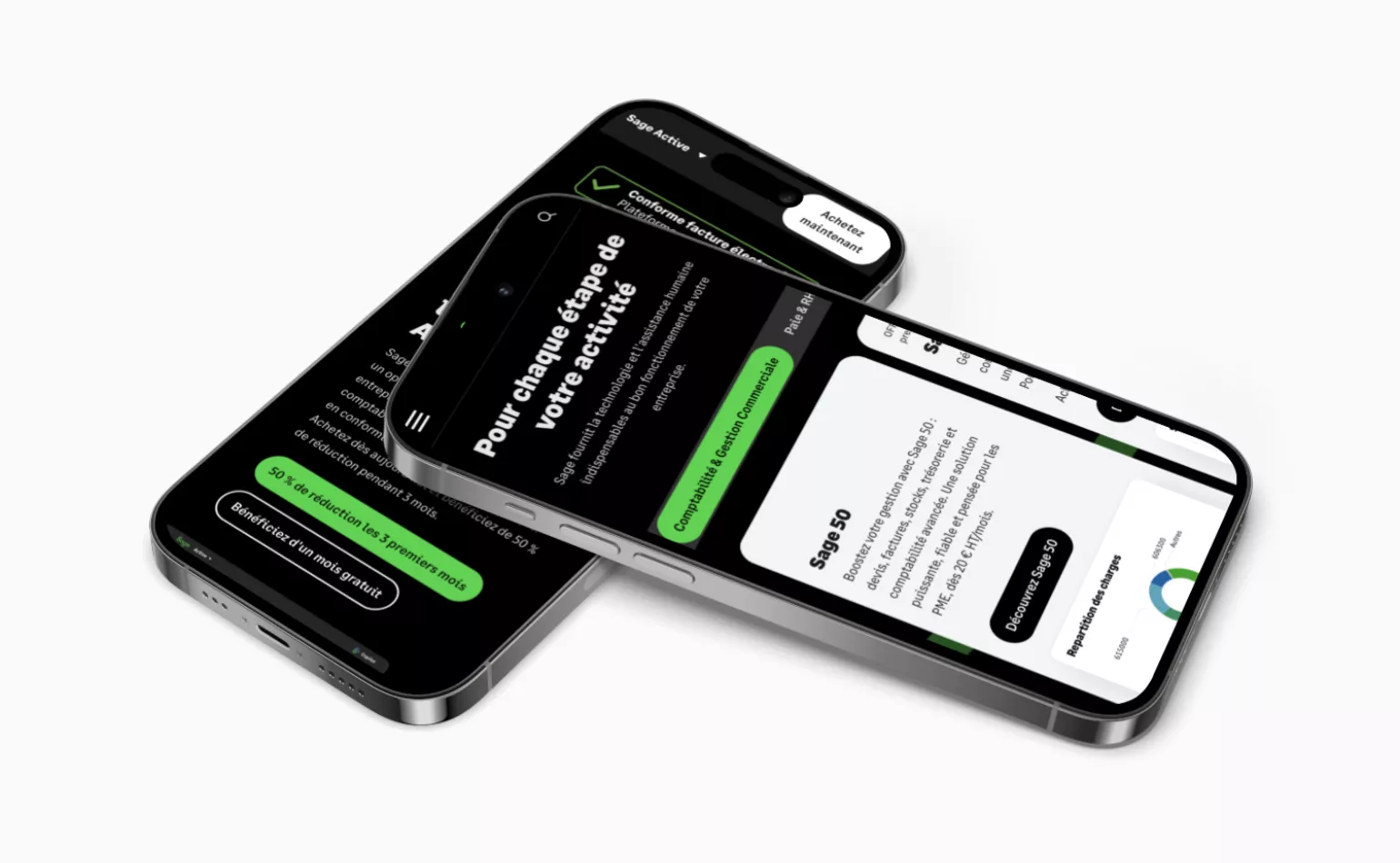 Version mobile responsive du site de Sage