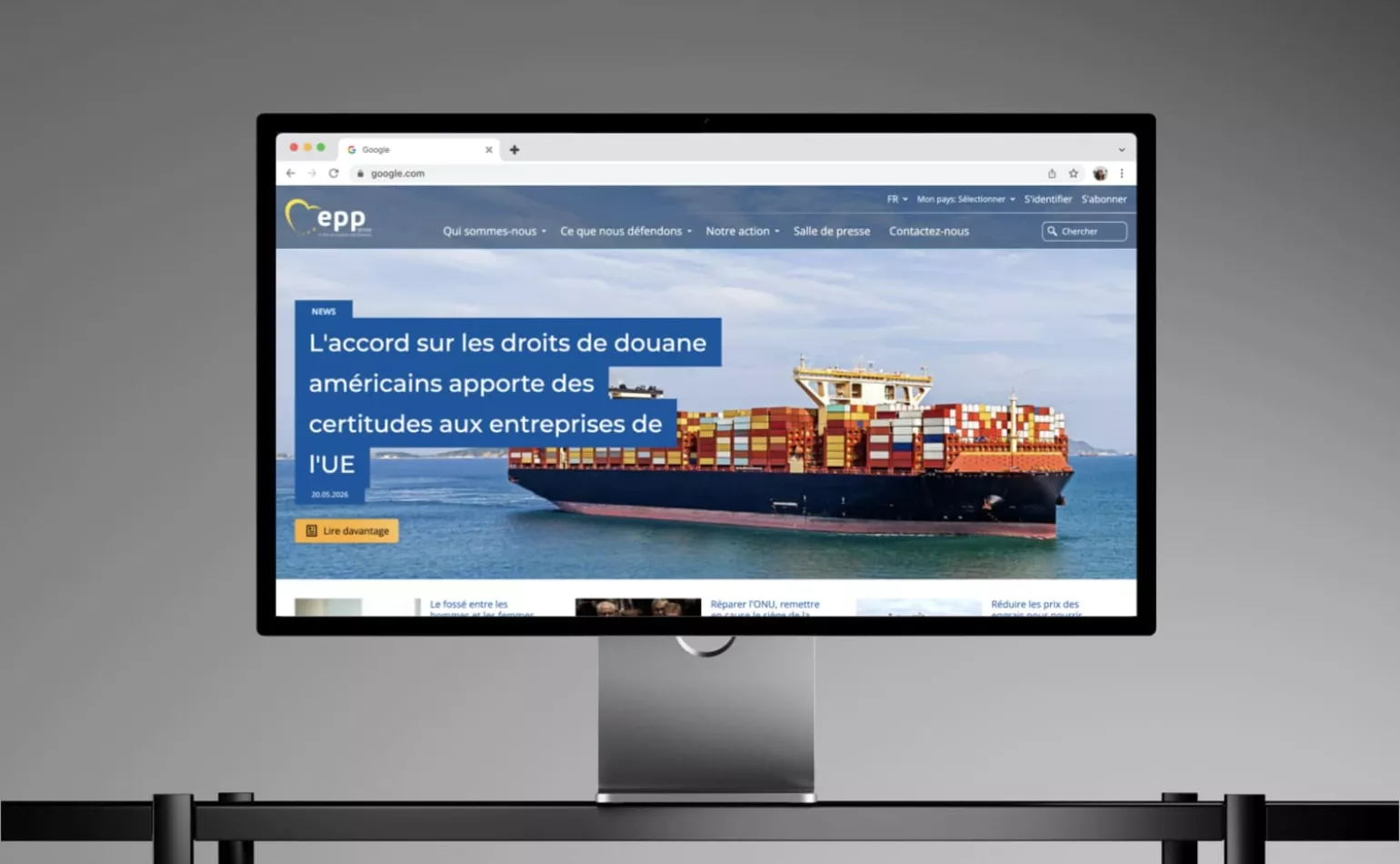 Plateforme web Drupal Headless du groupe parlementaire PPE à l'Union Européenne, développée par l'agence AODB.