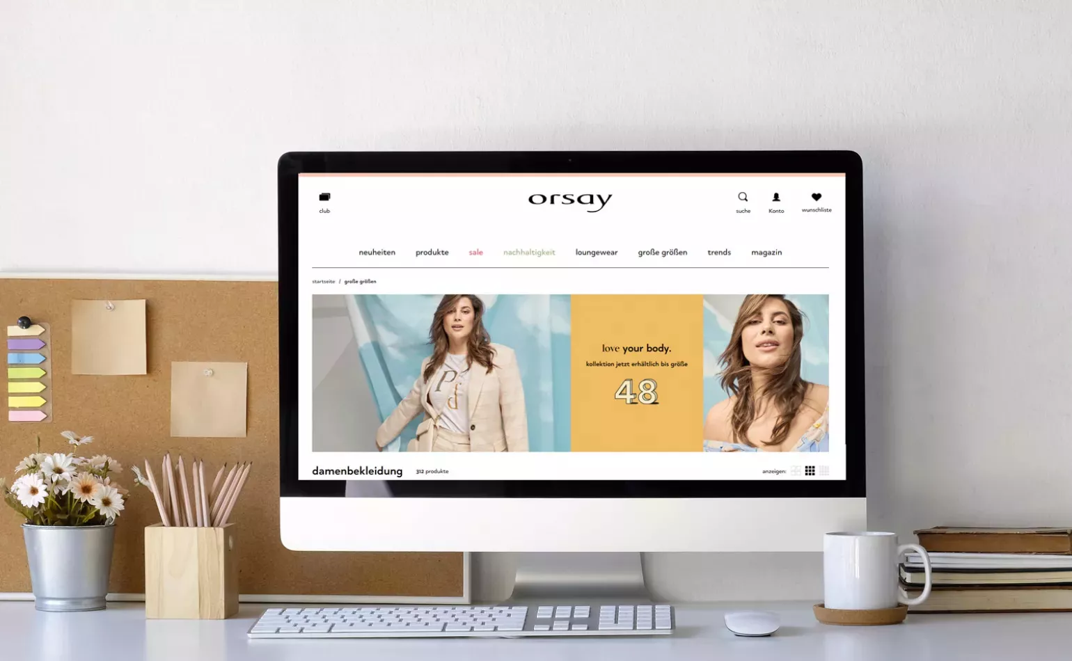 Aperçu de la plateforme e-commerce Drupal d'Orsay gérée pour son réseau de magasins par l'agence AODB.